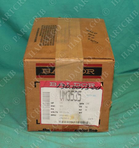 Baldor, VM3535, Motor 1140rpm 3PH 1/3 HP NEW
