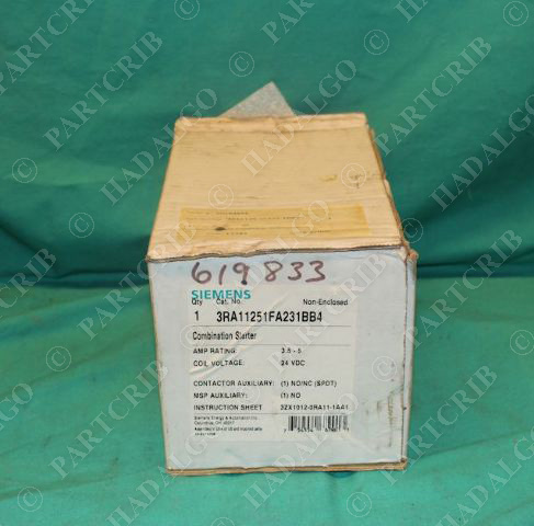 Siemens, 3RA11251FA231BB4, Combination Starter Overload 3RA1125-1FA23-1BB4 NEW