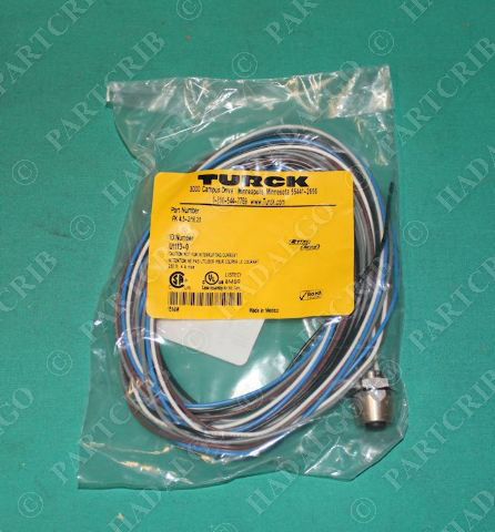 Turck, FK4.5-2/18.25, U1113-0, Eurofast Receptacle Cable NEW