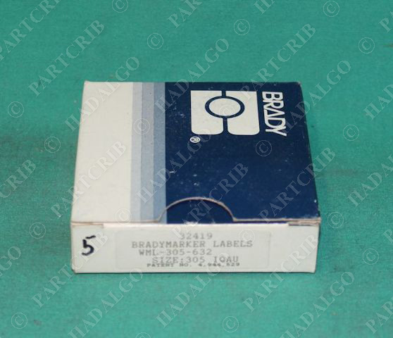 Brady, WML-305-632, 32419, Marking Label Size 305 NEW