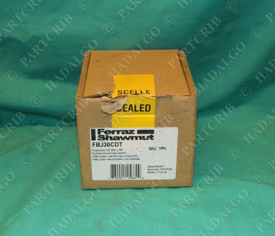 Ferraz Shawmut, FBJ30CDT, Fuse block Disconnect Switch CD 30A J 3P NEW