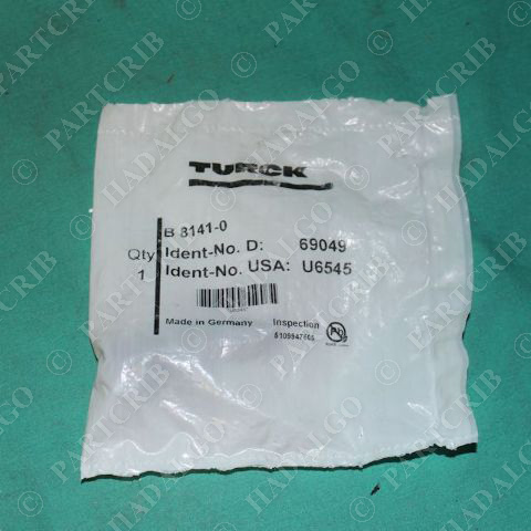 Turck, B8141-0, U6545, Circular M12 4p 4 Pin Receptacle Cordset Valve Plug NEW