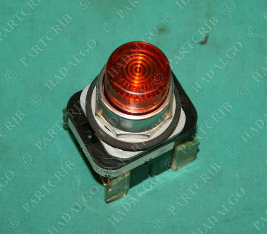 Allen Bradley,  800T-QTH10A, Pilot Light 120V Amber Push to Test Button  NEW