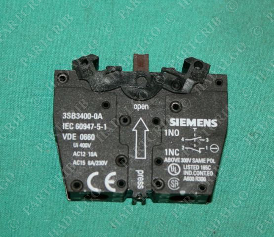 Siemens, 3SB3400-0A, Push Button Contact Block NEW