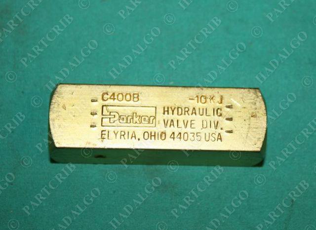 Parker, C400B, Hydraulic Check Valve One Way 2000 psi NEW