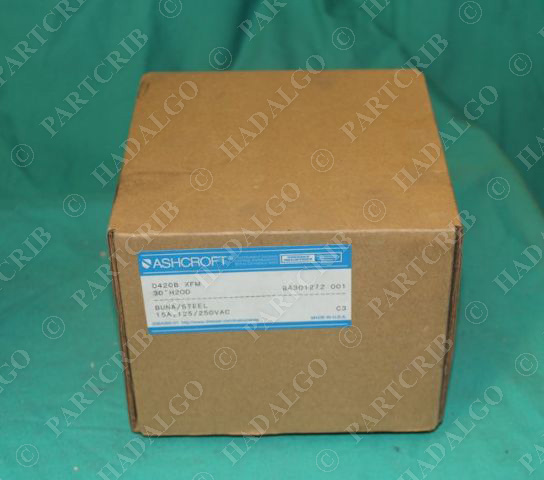 Ashcroft, D420B XFM, Differential Pressure Switch 15A NEW