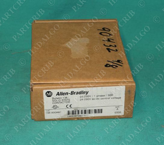 Allen Bradley, 156-A30AA1, Solid State Contactor 24-230V 1Phase 30A NEW