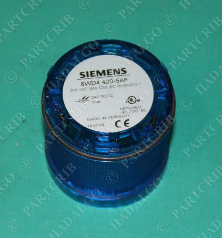 Siemens, 8WD4 420-5AF, Stackable LED Light Blue 24V NEW