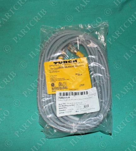 Turck, RK 4.4T-8-RS 4.4T, U2272-1, Eurofast Cable 8M Straight/Straight NEW