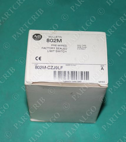 Allen Bradley, 802M-CZJ9LF, Factory Sealed Limit Switch Rod Type Side Push NEW