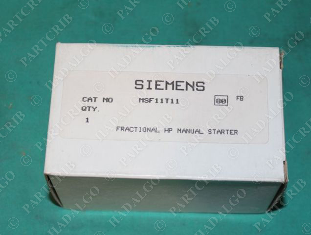 Siemens, MSF11T11, Fractional HP Manual Starter Switch
