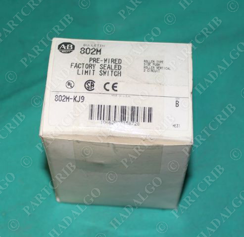 Allen Bradley, 802M-KJ9, Pre-Wired Factory Sealed Limit Switch Roller Type NEW
