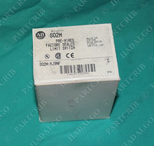 Allen Bradley, 802M-KJ9NF, Pre-Wired Factory Sealed Limit Switch Roller W/Light