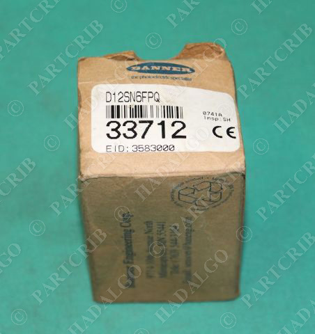 Banner, D12SN6FPQ, 33712, Fiber Optic Sensor NEW