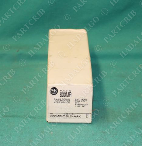 Allen Bradley, 800MR-QBL24AAK, Illuminated Push button Amber LED NEW