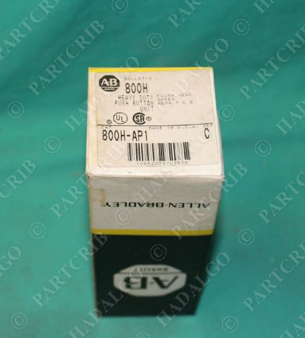 Allen Bradley, 800H-AP1, Push Button Flush Head Green Hazardous Location Explosion Proof NEW