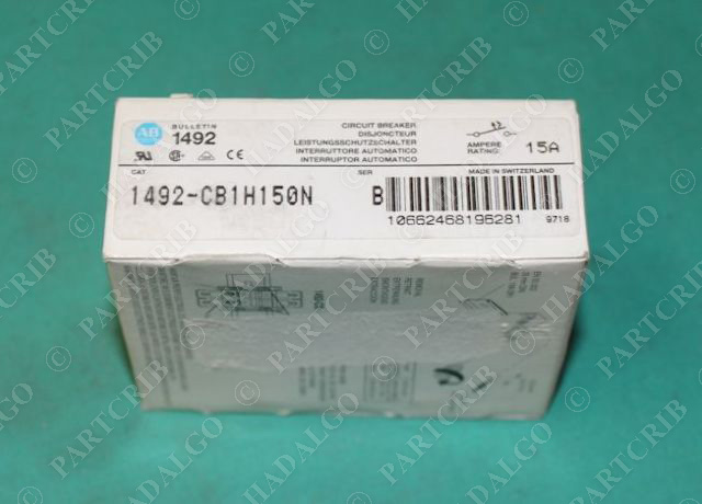 Allen Bradley, 1492-CB1H150N, Circuit Breaker 15A 15 Amp 2 Pole 2p DIN Rail