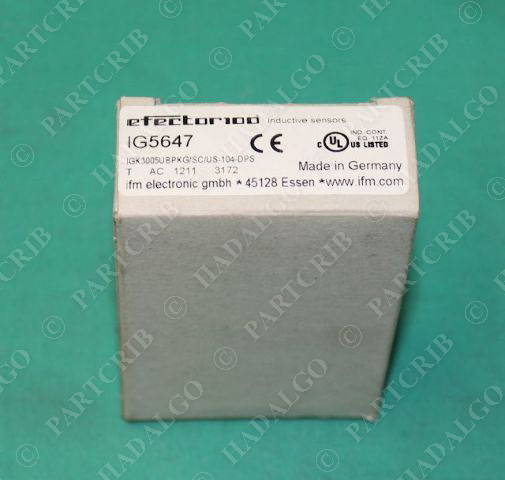 IFM, IG5647, IGK3005UBPKG/SC/US-104-DPS, Efector Inductive Proximity Sensor NEW