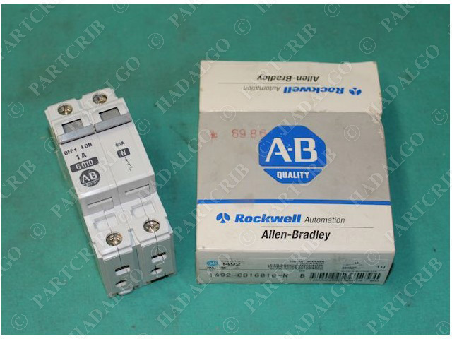 Allen Bradley, 1492-CB1G010-N, Circuit Breaker 1A 2p 2 Pole Miniature DIN Rail