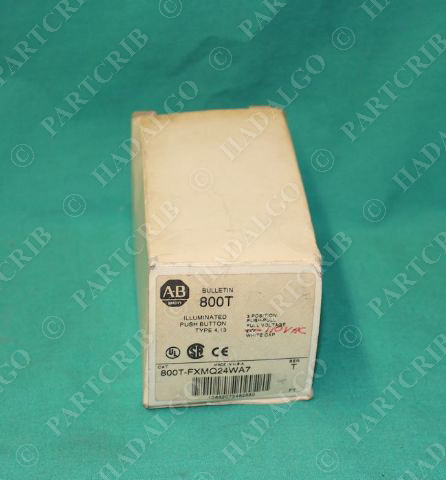 Allen Bradley, 800T-FXMQ24WA7, Illuminated Push Button Type 4/13 White Cap Switch Palm Mushroom