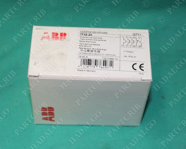 ABB, TF42-20, Thermal Overlaod Relay 16-20A  Class 10 NEW