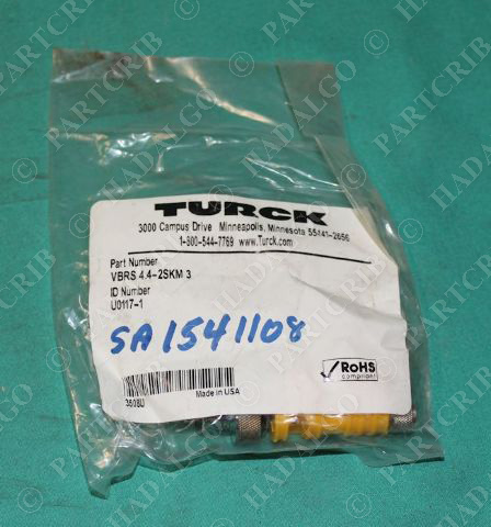 Turck, VBRS-4.4-2SKM-3, U00117-1, Twin Junction Cordset NEW