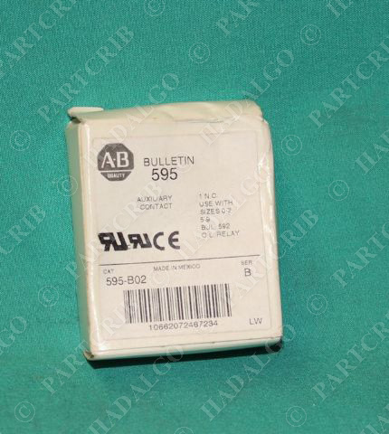 Allen Bradley, 595-B02, Auxiliary Contact 1NC NEW