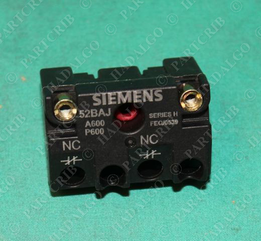 Siemens, 52BAJ, Push Button Switch Contact Block NEW