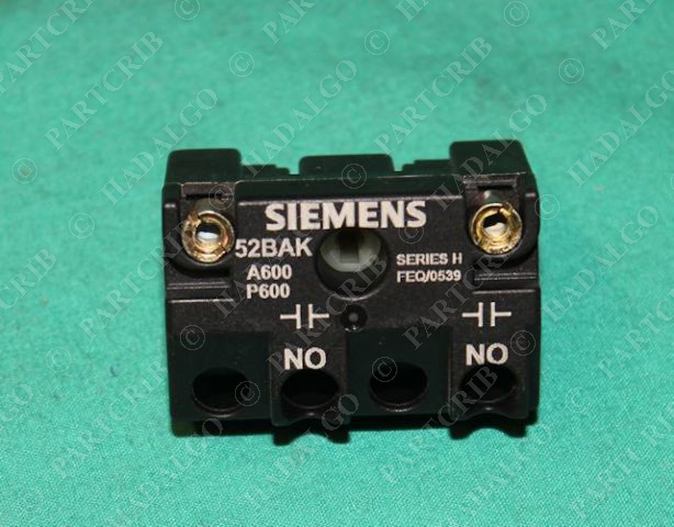 Siemens, 52BAK, Oil Tight NO Contact Block Pushbutton Switch NEW