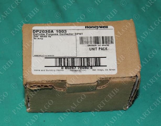 Honeywell, DP2030A 1003, Contactor DPST 24V 30A NEW