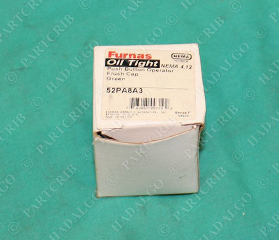 Furnas 52PA8A3 Push Button Operator Flush Cap Green Siemens NEW