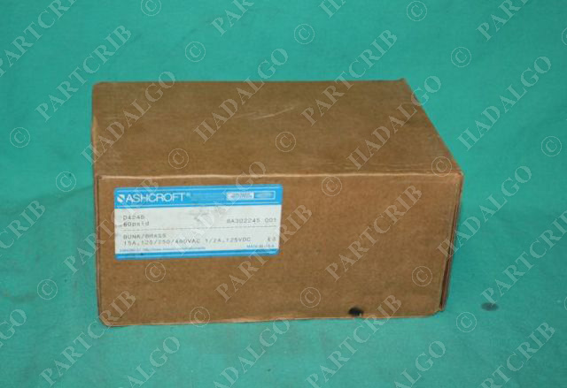 Ashcroft, D424B, Differential Pressure Switch 15A 60psid 60 PSI NEW