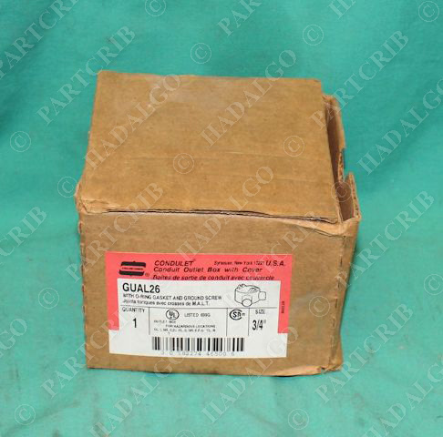 Crouse-Hinds GUAL26 Explosion Proof Outlet Box w/Cover 3/4