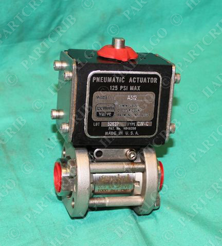 Gemini Valve A512 CW-C Pneumatic Actuator 0.5 89 6RTV6 Stainless Ball 1/2