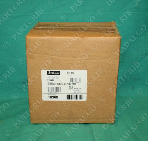 Hoffman F44LE9C 90-Degree Elbow, Outside Open Wireway Wire way Conduit NEW