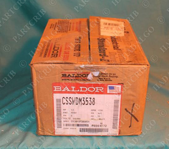 Baldor CSSWDM3538 Washdown Duty Motor 1/2HP 3PH 1750rpm Stainless Steel  NEW