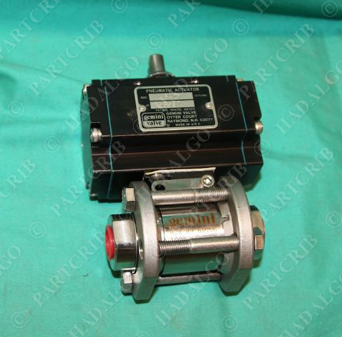 Gemini Valve B412 Pneumatic Actuator 0.5 89 6RTV6 stainless ball NEW