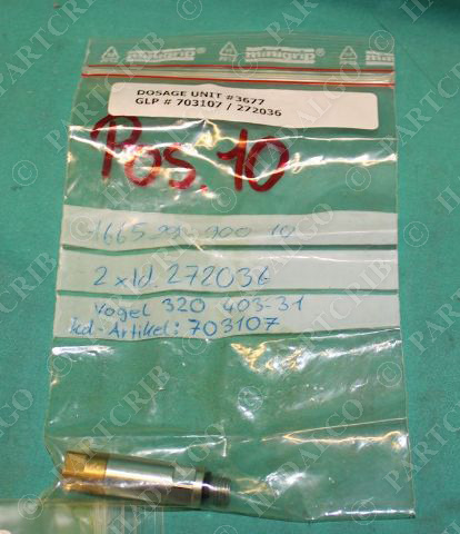Vogel 320 403-31 Universal Quick Connector 703107 Fitting 272036 Dosage NEW
