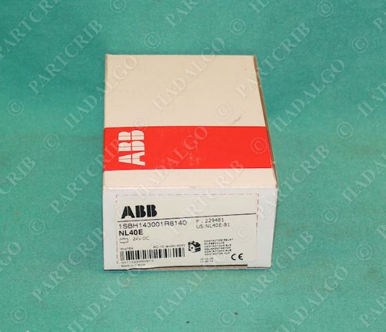 ABB, 1SBH143001R8140, NL40E, Relay Starter Contactor Relay 24VDC 81 229481 NEW
