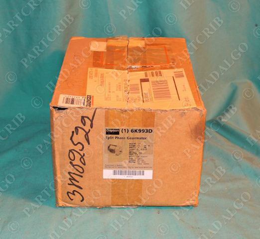 Dayton 6K993D Split Phase Gearmotor 1/4HP 115V 90RPM NEW