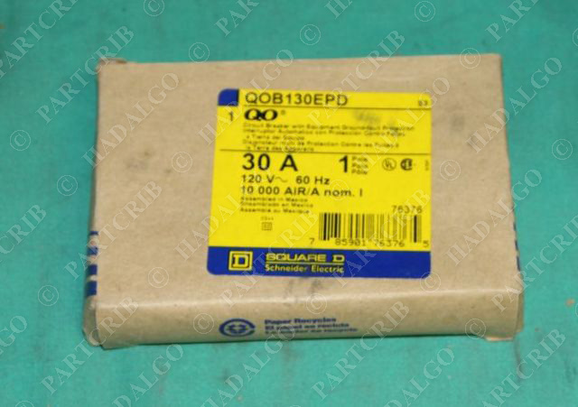 Square D QOB130EPD 30a Circuit Breaker Equipment Ground Fault Protection GFI NEW