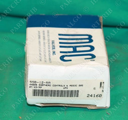 Mac 55B-12-RA Pnuematic Solenoid Valve 3 way 3/8 .375 NEW