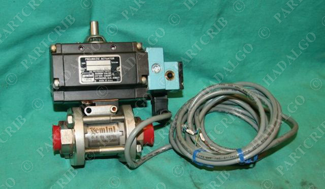 Gemini Valve B412 28835 Pneumatic Actuator 0.6 89 4RTV6  Stainless Ball 1000psi