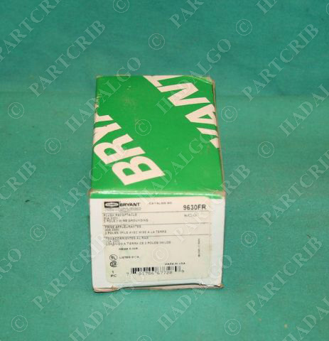 Hubbell Bryant 9630FR Flush Receptacle 30A 250V 2Pole dryer stove range oven NEW