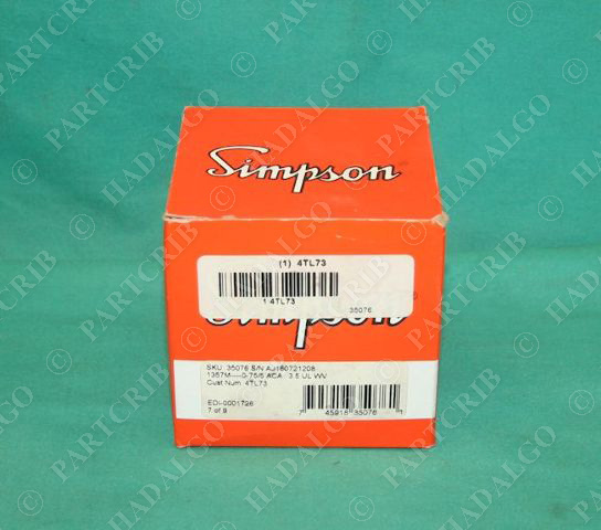 Simpson 4TL73 35076 AC Amperes Panel Meter amps amp 0-75 NEW