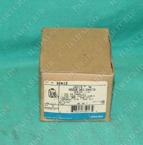 Thomas & Betts 35013 Locktite Tee Parallel Pressure Cable Connector Splice Tap