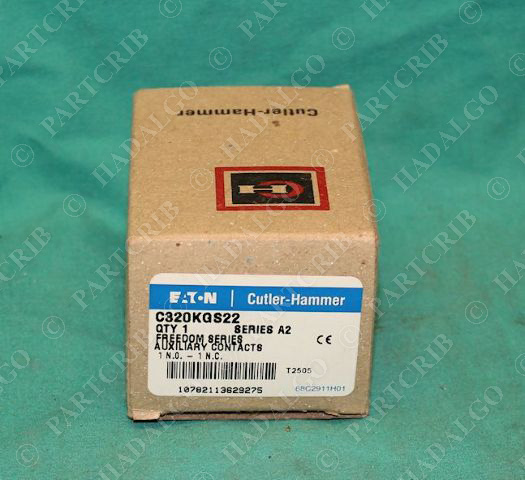 Cutler-Hammer C320KGS22 Auxiliary Contact Freedom Series 1NO 1NC NEW