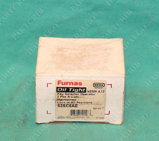 Furnas Siemens 52SC6AE Oil Tight Key Selector Operator Switch Keyed Key Lock
