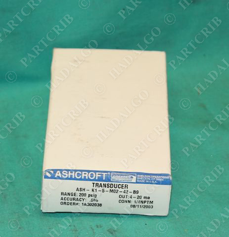 Ashcroft K15M0242B9200 Pressure Transducer 200psig 30801160 NEW