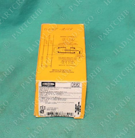 Hubbell G5362 Duplex Receptacle Orange Outlet Plug IG5362 NEW